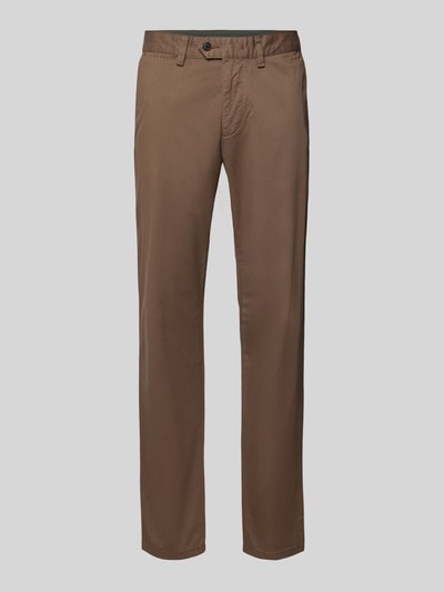 Produktfoto, Chino mit französischen Eingrifftaschen von Christian Berg Men im Unifarbenes-Design, Gerade Passform, Baumwoll-Elasthan-Mix.