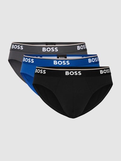 BOSS Slip met labeldetails in een set van 3 stuks, model 'Power' Koningsblauw - 2