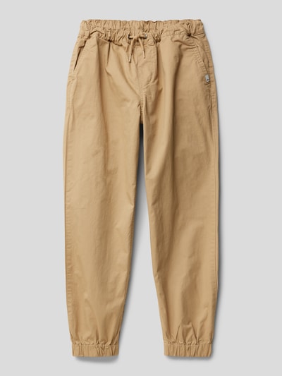 Quiksilver Stoffen broek met elastische boorden Camel - 1