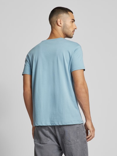 Alpha Industries T-shirt met labelprint, model 'BASIC' IJsblauw - 5