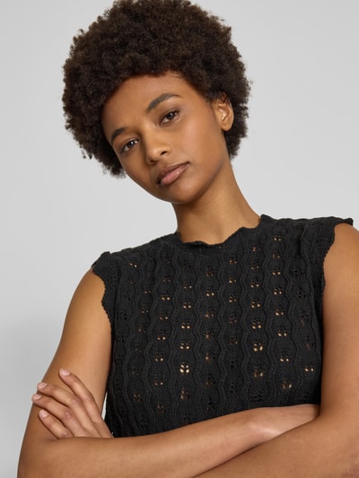 Only Regular Fit Stricktop aus Baumwoll-Mix Modell 'LUNA LIFE' Black 3