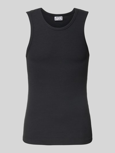 JAKE*S STUDIO MEN Tanktop met ronde hals en labeldetail Zwart - 2