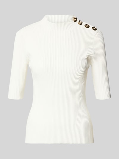 Ted Baker Strickshirt mit Zierknöpfen und 1/2-Arm Offwhite 2