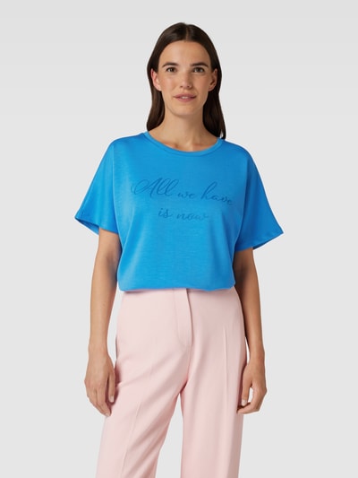Soyaconcept T-shirt z nadrukiem z napisem model ‘Banu’ Niebieski 4