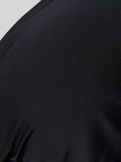 Produktfoto, Bikini-Oberteil mit rückseitiger Schnürung Modell 'BAOMI' von Pieces, Optik: Unifarben, glatte dunkle Textur