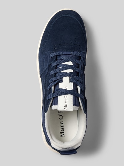 Marc O'Polo Lage sneakers van echt runderleer Marineblauw - 3