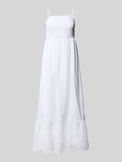Only Ausgestelltes Maxikleid mit Lochstickerei Weiss 2