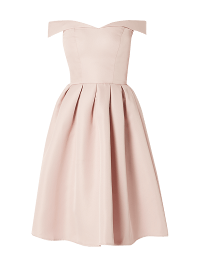 CHI CHI London Cold Shoulder Cocktailkleid mit Kellerfalten Rosa 2