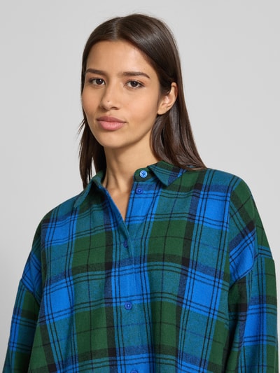 Jake*s Casual Relaxed fit overhemdblouse met manchetten Blauw - 3