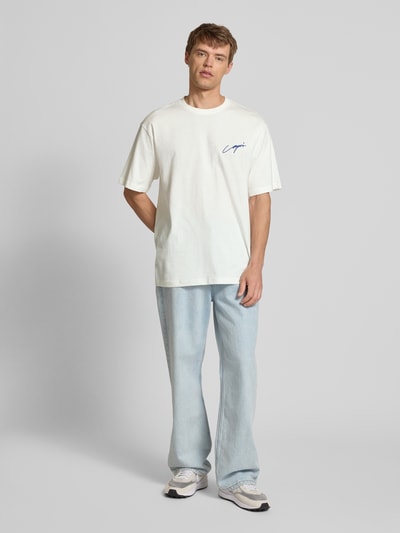 Only & Sons T-Shirt mit Stitching-Detail Modell 'MILO' Offwhite 1