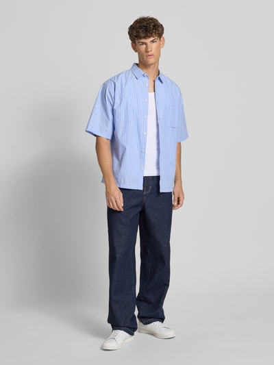 Redefined Rebel Freizeithemd mit Knopfleiste Modell 'FRANCIS' Hellblau 1