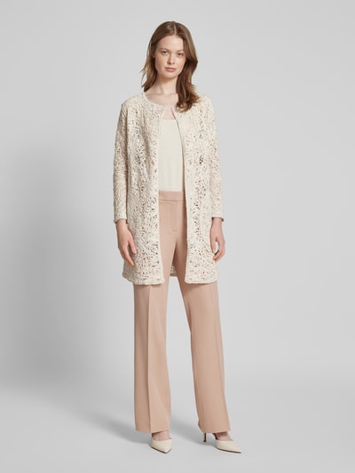 monari Longcardigan mit Paillettenbesatz Beige 1