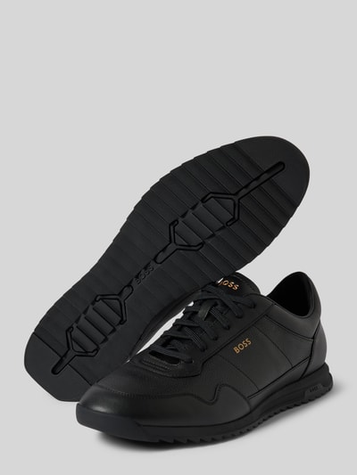 BOSS Leren sneakers met labelprint, model 'Zayn'  - 3