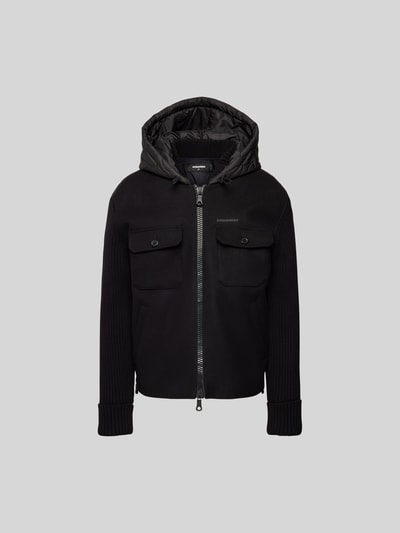 Dsquared2 Hemdjacke mit Kapuze Black 2