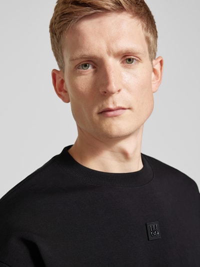 HUGO Sweatshirt mit Label-Badge Modell 'Dettil' Black 3