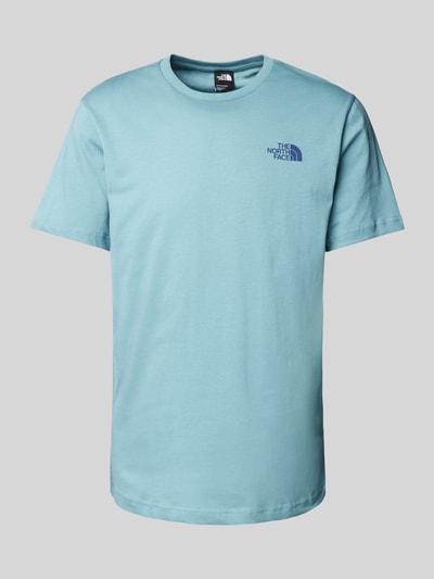 The North Face T-Shirt mit Label-Print Petrol 1