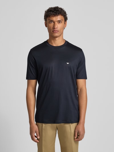 Emporio Armani T-Shirt mit Label-Stitching Marine 4