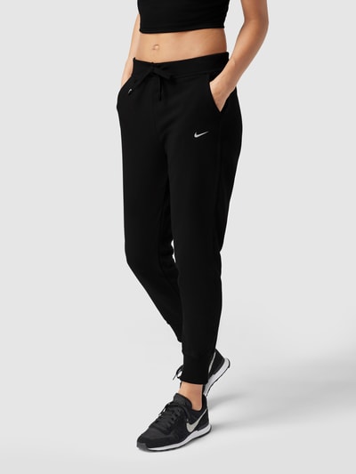 NIKE TRAINING Spodnie dresowe z nadrukiem z logo Czarny 4