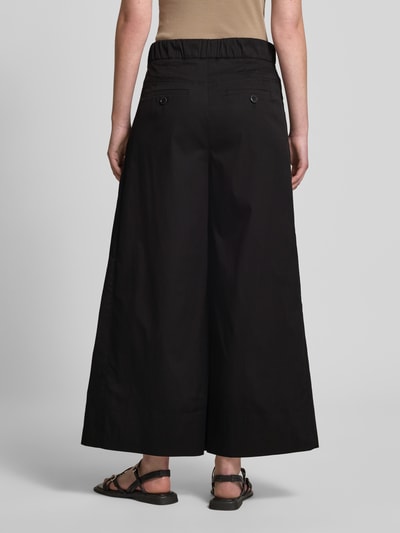 MAC Spodnie materiałowe z szeroką, skróconą nogawką model ‘Leonie’ Czarny 5