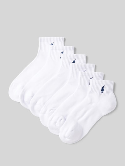 Polo Ralph Lauren Sneakersocken mit Rippenbündchen im 6er-Pack Weiss 1