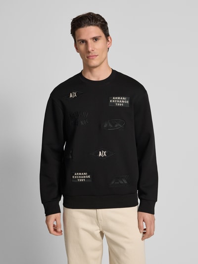 ARMANI EXCHANGE Sweatshirt met labelpatches Zwart - 4