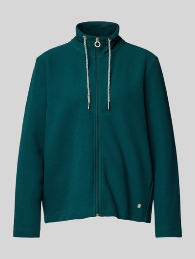 ZABAIONE Sweatjacke mit Stehkragen Petrol 1