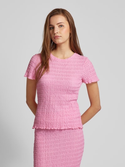 Rich & Royal T-shirt met structuurmotief Roze - 4