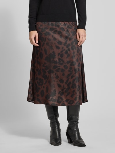 Tom Tailor Uitlopende midirok van viscosemix Hazelnoot - 4