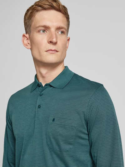 RAGMAN Regular fit poloshirt met borstzak Turquoise - 3