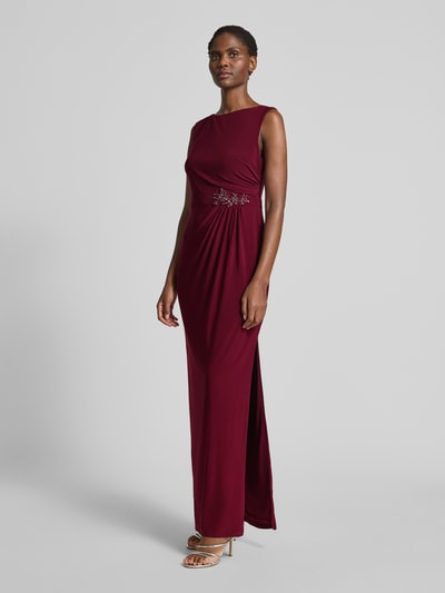 Adrianna Papell Avondjurk met plooien en pailletten Bordeaux - 1