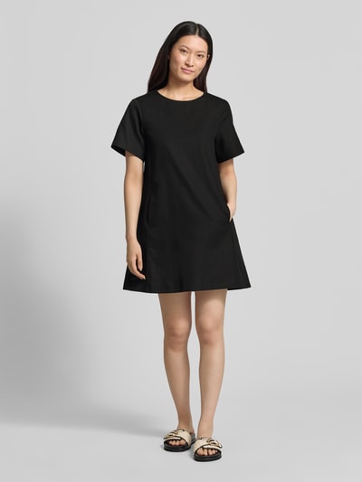 Weekend Max Mara Mini-Leinenkleid aus Baumwoll-Leinen-Mix Modell 'ALOA' Black 1