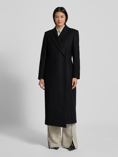 Stefanel Mantel in Wickel-Optik mit Reverskragen Dunkelbraun 4