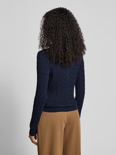 Jake*s Casual Kurtka z dzianiny z listwą guzikową Ciemnoniebieski 5