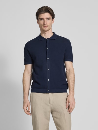 Christian Berg Men Vrijetijdsoverhemd met knoopsluiting Marineblauw - 4