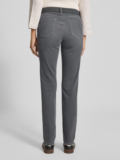 Angels Slim fit jeans met elastische band Lichtgrijs - 5