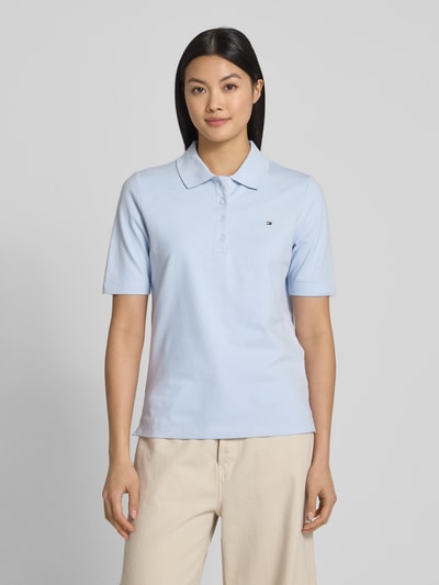 Tommy Hilfiger Regular fit poloshirt met logostitching, model '1985' Lichtblauw - 4