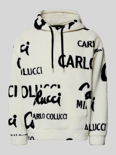 CARLO COLUCCI Oversized Hoodie mit Känguru-Tasche Offwhite 2