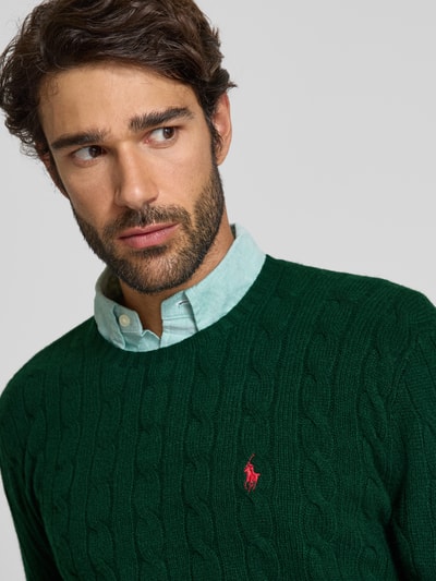 Polo Ralph Lauren Regular fit gebreide pullover van een mix van wol en kasjmier Donkergroen - 3