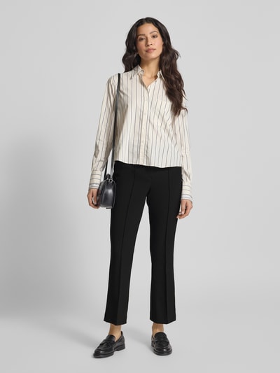 OPUS PANTS Flared stoffen broek met steekzakken, model 'Luane' Zwart - 1