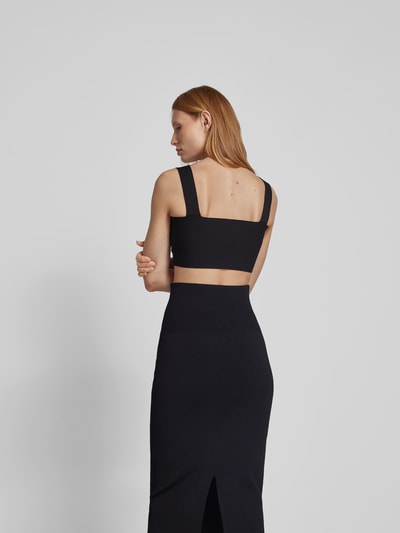 Victoria Beckham Crop Top mit breiten Trägern Black 5