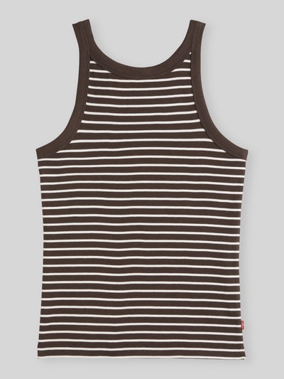 Levi's® Slim Fit Tanktop aus Baumwoll-Mix Dunkelbraun 2