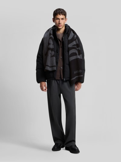 HUGO Sjaal met wol, model 'Martyn' BLACK - 1