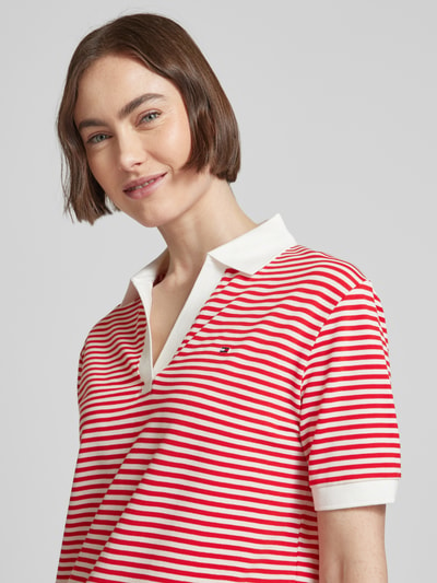 Tommy Hilfiger T-Shirt mit Tunikakragen Rot 3