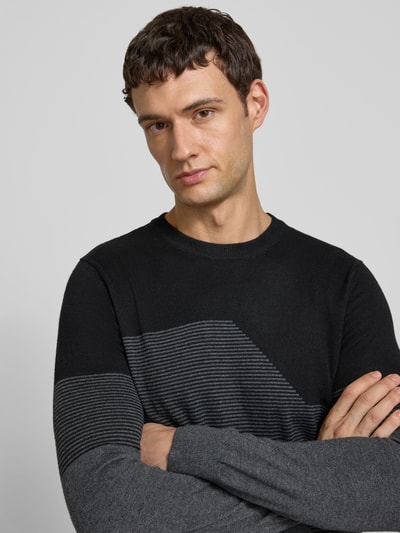 Antony Morato Gebreide pullover met ribboorden Zwart - 3