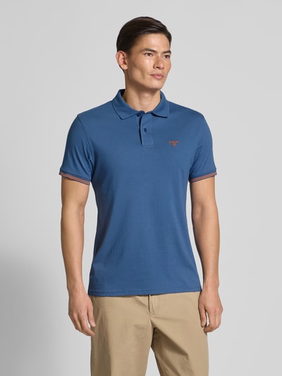 Barbour Tailored Fit Poloshirt aus reiner Baumwolle Jeansblau 4