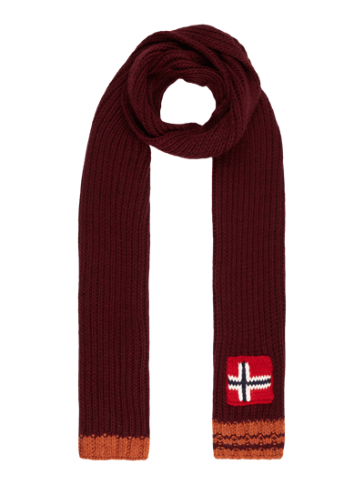 Napapijri Schal mit eingestricktem Logo Bordeaux 1