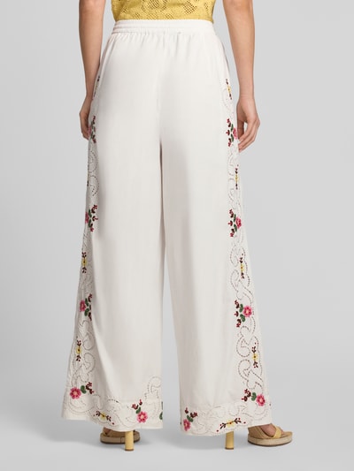 Essentiel Antwerp Regular Fit Weite Hose aus reiner Baumwolle Modell 'JANAI' Weiss 5