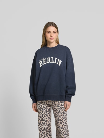 Lala Berlin Oversized Sweatshirt aus Baumwolle Dunkelgrau 4