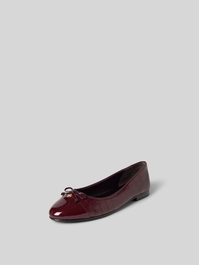 Tory Burch Ballerinas aus echtem Leder Bordeaux 2