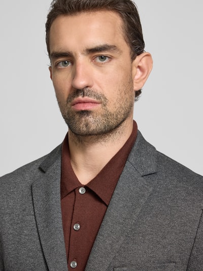 Antony Morato Slim Fit Anzugsakko mit Viskose-Anteil Modell 'Ashe' Dunkelgrau Melange 3